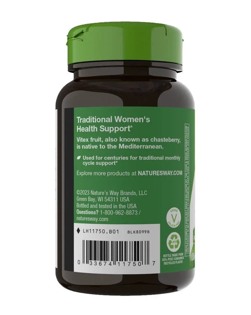 Вітекс, Авраамове дерево, Vitex, Nature's Way, 400 мг, 100 капсул - зображення 3