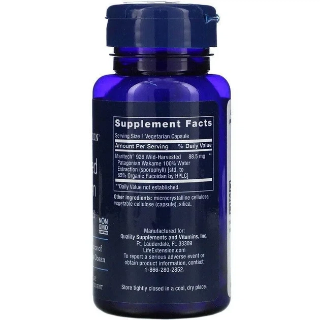 Фукоидан Optimized Fucoidan Life Extension, 60 капсул - изображение 2