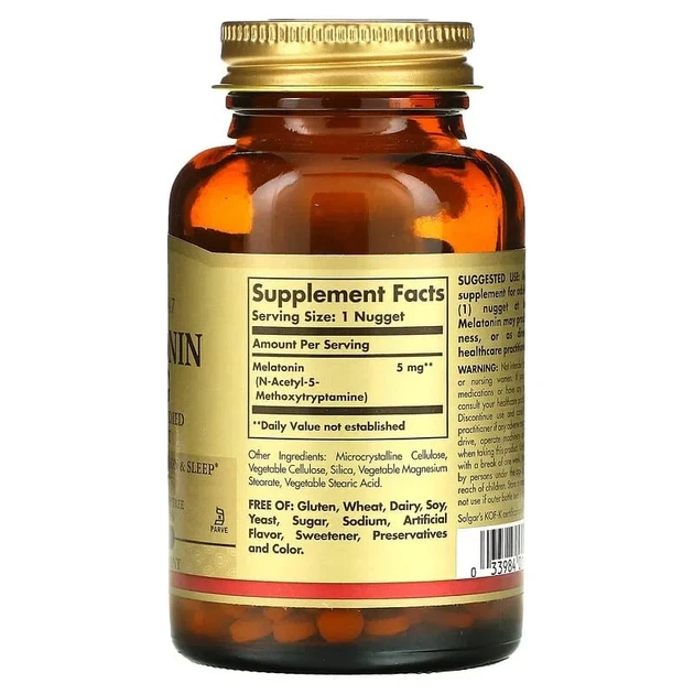 Мелатонін Solgar (Melatonin) 5 мг 120 таблеток - зображення 2