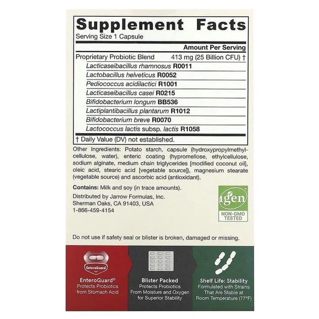 Пробіотик (дофілус), Jarro-Dophilus EPS, Jarrow Formulas, 60 капсул - зображення 2