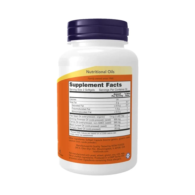 Супер омега 3-6-9 Omega 3-6-9, Now Foods, 100 капсул - изображение 2