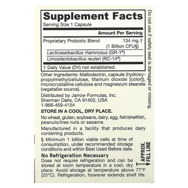 Пробиотики дофилус для женщин Women's Fem Dophilus Jarrow Formulas, 1 млрд КОЕ, 30 капсул - Фото 3 Пробиотики дофилус для женщин Women's Fem Dophilus Jarrow Formulas, 1 млрд КОЕ, 30 капсул - изображение 3