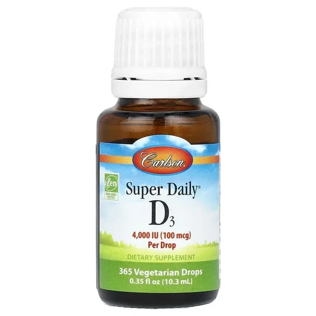 Витамин D3 Vitamin D3 Carlson 4000 МЕ, 10,3 мл. - изображение 3