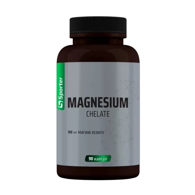 Магний хелат Magnesium Chelate Sporter, 90 капсул - Фото 1 Магний хелат Magnesium Chelate Sporter, 90 капсул - изображение 1