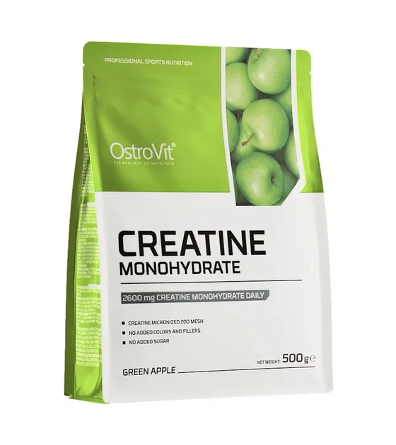 Креатин моногидрат Creatine Monohydrate OstroVit Зеленое яблоко 500 г - Фото 2 Креатин моногидрат Creatine Monohydrate OstroVit Зеленое яблоко 500 г - изображение 2