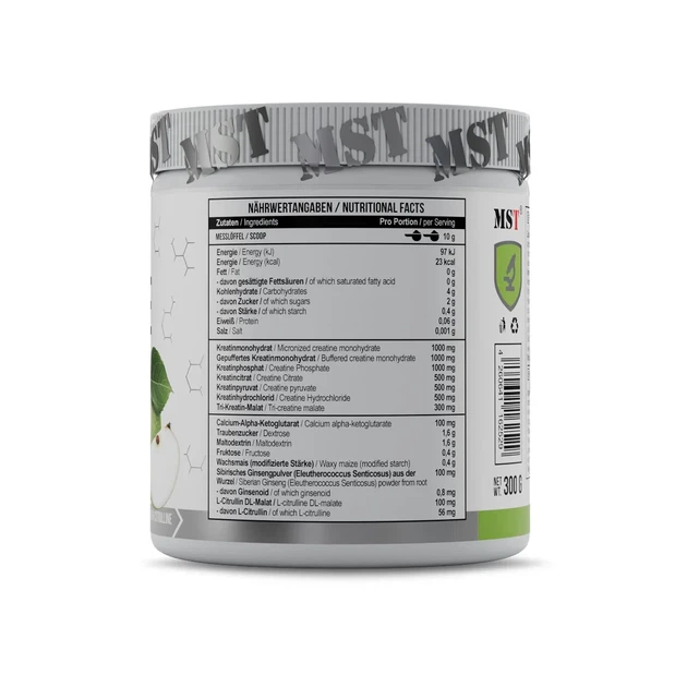 Креатин Creatine Kick MST, зеленое яблоко, 300 г - изображение 2
