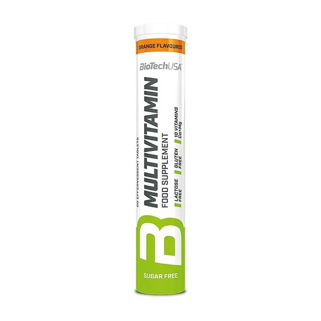 Мультивітаміни Multivitamin BioTech, апельсин, 20 шипучих таблеток - Фото 1 Мультивітаміни Multivitamin BioTech, апельсин, 20 шипучих таблеток - зображення 1