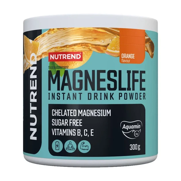 Магній цитрат Аквамін MagnesLife Instant Drink Nutrend апельсин 300 г - Фото 1 Магній цитрат Аквамін MagnesLife Instant Drink Nutrend апельсин 300 г - зображення 1