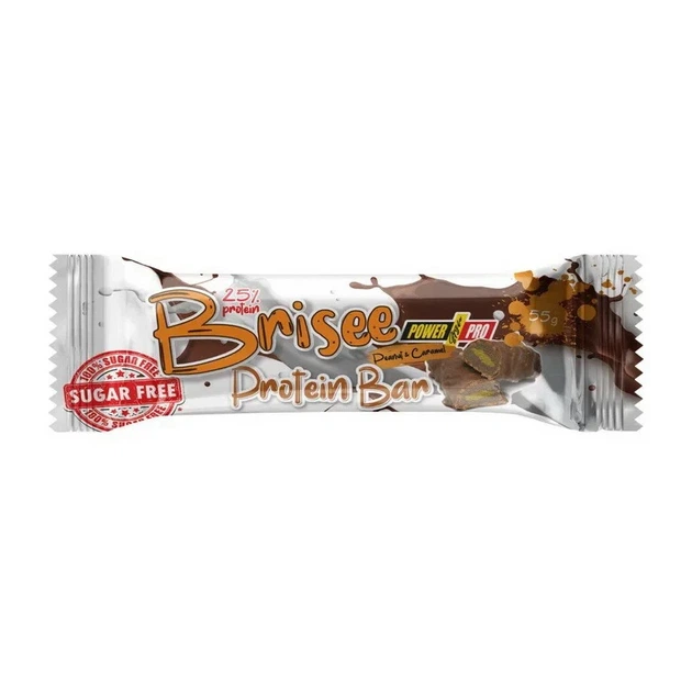 Батончик білковий Brisee Protein Bar 25% без цукру Power Pro, арахіс і карамель, 55 г - Фото 1 Батончик білковий Brisee Protein Bar 25% без цукру Power Pro, арахіс і карамель, 55 г - зображення 1