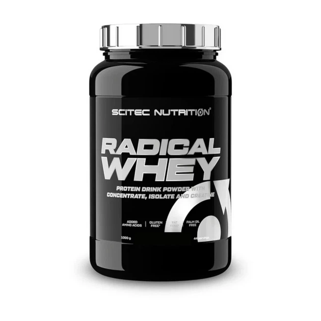 Сироватковий протеїн Radical Whey Scitec Nutrition, білий шоколад малина, 1 кг - Фото 1 Сироватковий протеїн Radical Whey Scitec Nutrition, білий шоколад малина, 1 кг - зображення 1