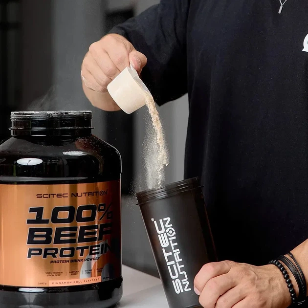 Протеїн яловичий 100% Beef Protein Scitec Nutrition, карамель банан, 1,8 кг - зображення 2