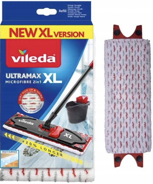 Сменные насадки для швабры Vileda Ultramax XL 42х14 см для пола микрофибра FK-2982 - изображение 2
