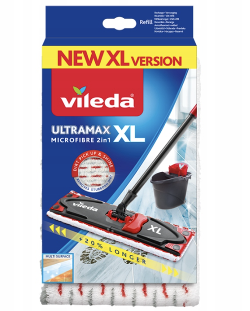 Сменные насадки для швабры Vileda Ultramax XL 42х14 см для пола микрофибра FK-2982 - изображение 7