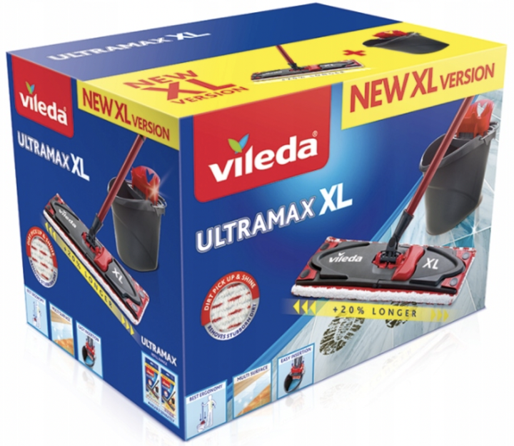 Сменные насадки для швабры Vileda Ultramax XL 42х14 см для пола микрофибра FK-2982 - изображение 9