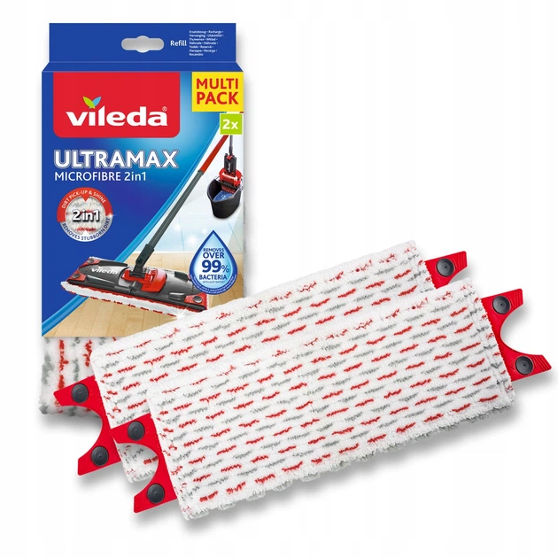 Сменная насадка для швабры микрофибра для пола 2 шт Vileda FK-0544 - изображение 2
