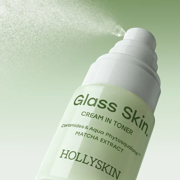 Крем-тонер для обличчя HOLLYSKIN Glass Skin з церамідами та екстрактом матчі 50 мл - зображення 2