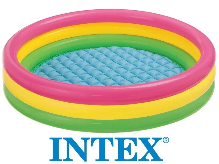 Надувний дитячий басейн 147х33 см для дому 3 кольори Intex FK-2056 - зображення 3