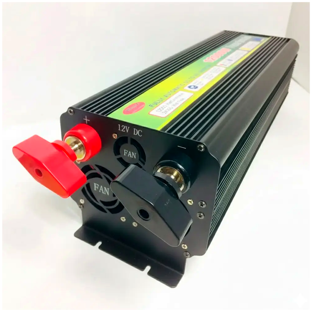 Инвертор 12000W 12V для кемпинга 2 розетки черный LS-2571 - зображення 4