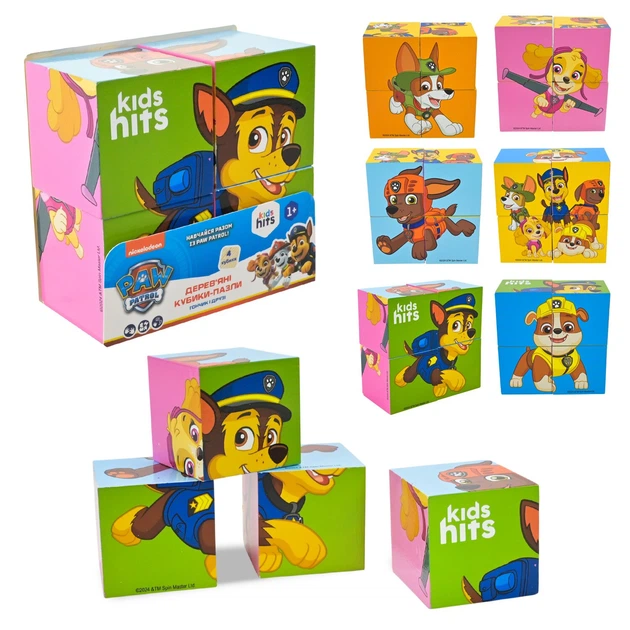 Іграшка деревяна кубики-пазли Paw Patrol KH20/050 Kids Hits Різнокольоровий shop (4897126753202) - Фото 2 Іграшка деревяна кубики-пазли Paw Patrol KH20/050 Kids Hits Різнокольоровий shop (4897126753202) - изображение 2