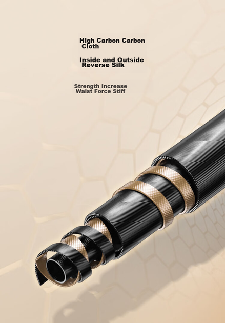 Удилище маховое JD Original Dahuo 1 Comprehensive 4.5 м Карповое Carbon - изображение 14