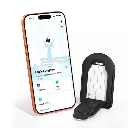 Брелок-поисковый трекер ACEFAST S5 Luggage Positioning Device Black с поддержкой Apple Find My для чемодана, сумки и багажа - изображение 5