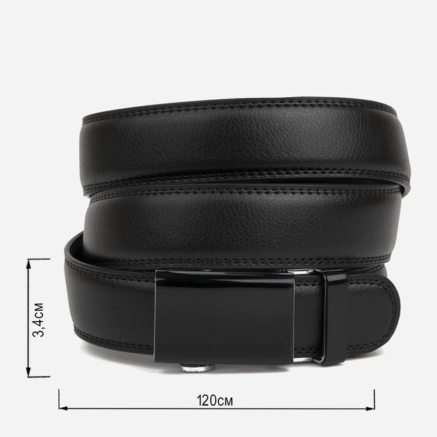 Ремень мужской из натуральной кожи Vintage leather-20312 115 см Черный - Фото 5 Ремень мужской из натуральной кожи Vintage leather-20312 115 см Черный - изображение 5
