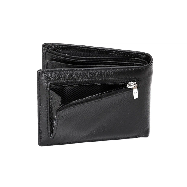 Мужской кошелек Salfeite 387-207E Black из натуральной мягкой кожи - изображение 7