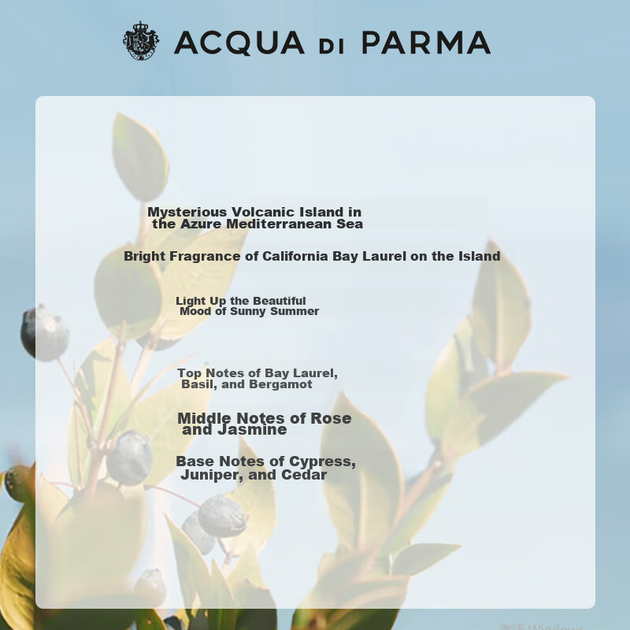 Ароматическая свеча ACQUA DI PARMA [Выбор Ван Анью] «Голубое Средиземноморье» (Калифорнийская корица), 200 г, подарок на день рождения для мужчин и женщин. - изображение 6