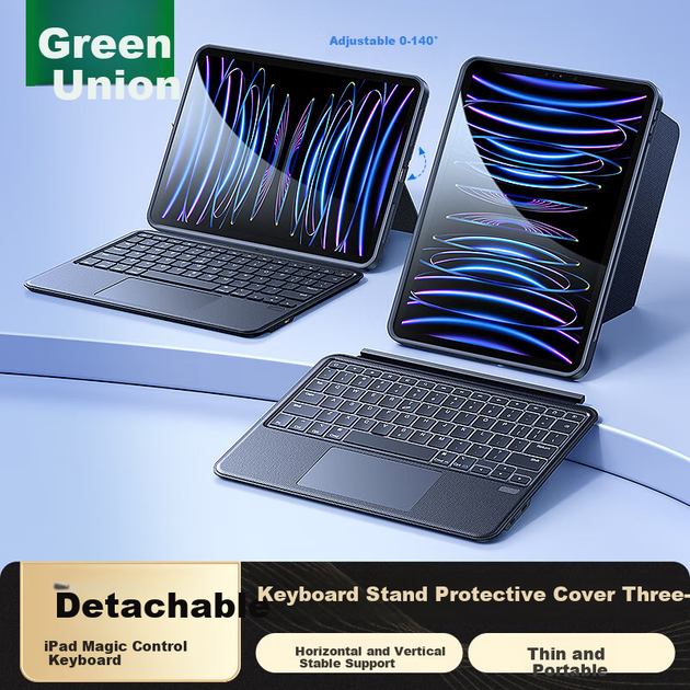 Защитный чехол UGREEN, совместимый с iPad Magic Keyboard, планшетами Apple Air7/6/5/4 Pro 25 дюймов/11/10,9 дюймов, со съемными клавишами и регулируемым углом наклона. - изображение 7