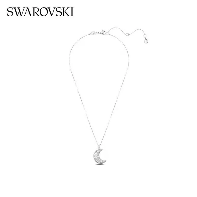 Кольє SWAROVSKI LUNA у формі місяця зі зіркою та місяцем, подарунок на день народження для жінок, 5666181 - зображення 7