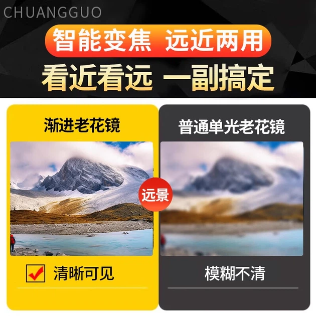 Очки Chuangguo для чтения мужские бифокальные с защитой от синего света, автофокус - изображение 4