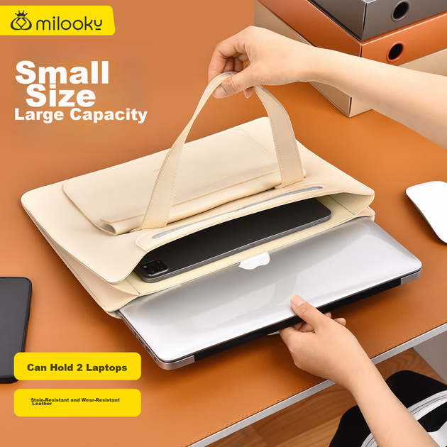 Сумка Milooky легкая для ноутбука 13/14 дюймов Huawei, Lenovo Xiaoxin, Apple, унисекс - Фото 4 Сумка Milooky легкая для ноутбука 13/14 дюймов Huawei, Lenovo Xiaoxin, Apple, унисекс - изображение 4
