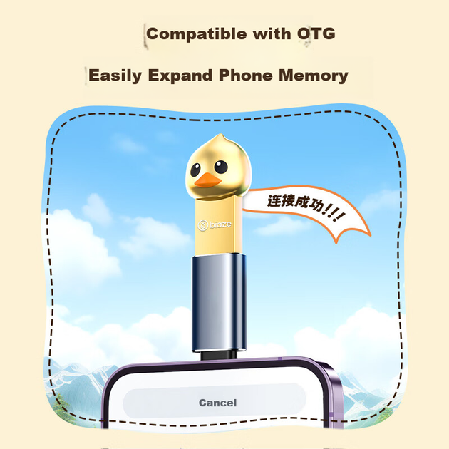 Флешка BIAZE, 64 ГБ, USB 3.2, мини, мультяшная, металлическая, модель UP-21, серебристая - Фото 9 Флешка BIAZE, 64 ГБ, USB 3.2, мини, мультяшная, металлическая, модель UP-21, серебристая - изображение 9