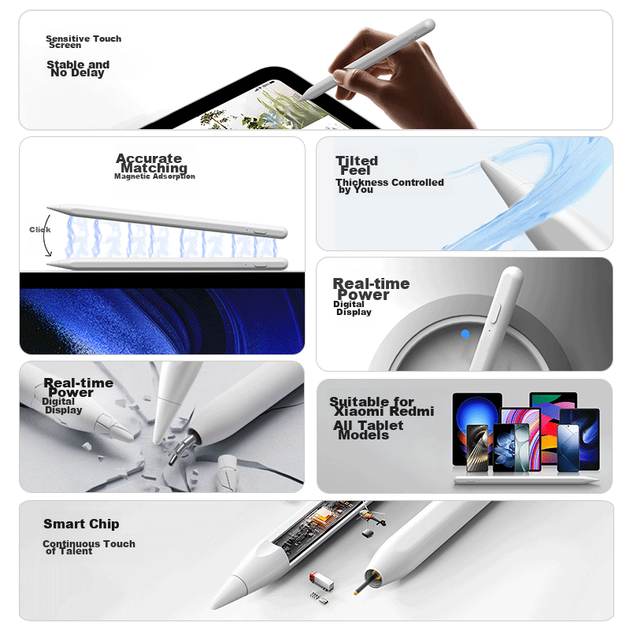 Стилус ємнісний Smorss для Xiaomi Pad 8/8 Pro/7 S Pro/Ultra сенсорне перо - Фото 5 Стилус ємнісний Smorss для Xiaomi Pad 8/8 Pro/7 S Pro/Ultra сенсорне перо - зображення 5