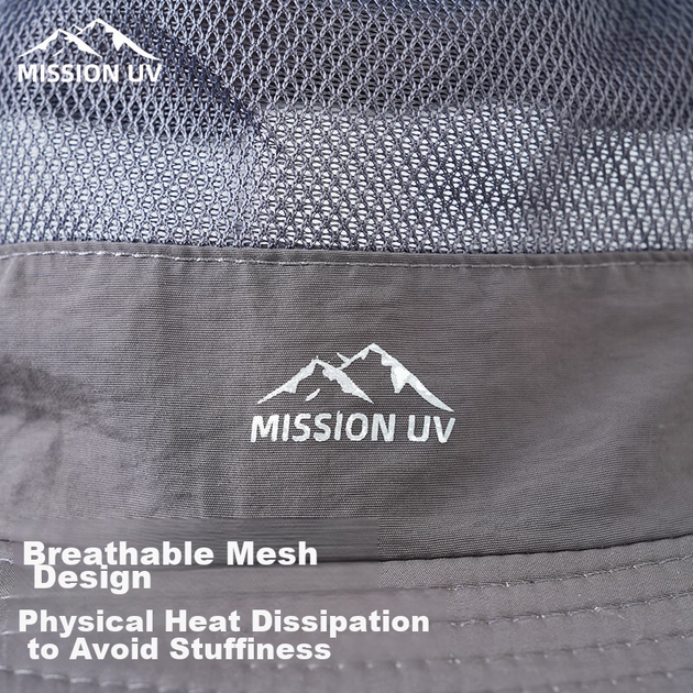 Сонцезахисний капелюх MISSION UV для чоловіків, рибальський капелюх-відро, туристична кепка, літній відкритий сонцезахисний капелюх із захистом від ультрафіолету та захисним щитком для обличчя - изображение 8