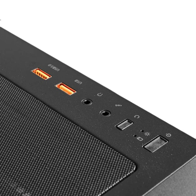 Компьютерный корпус Aigo Yufeng W80 Black M-ATX для настольных компьютеров (полностью прозрачная панель из закаленного стекла с боков / сетчатая охлаждающая поверхность / система водяного охлаждения 360 мм / видеокарта 4090) - изображение 3