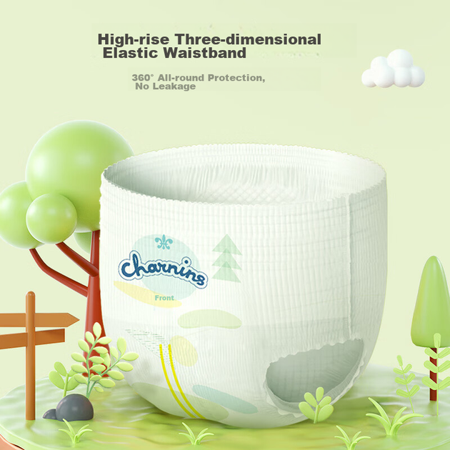 Подгузники-трусики Jiaying Oxygen Forest, размер 2XL, 72 штуки (для детей от 15 кг), полуоткрытая промежность, детские подгузники, мягкие и приятные для кожи, для роста малыша. - изображение 5