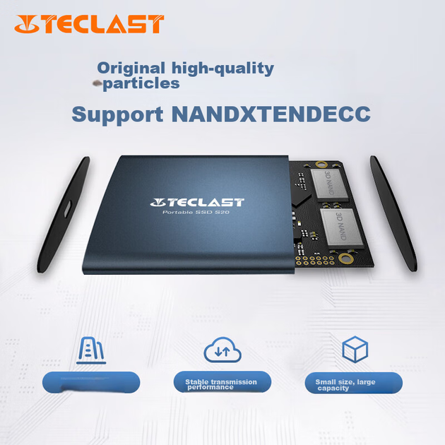 Портативный твердотельный накопитель TECLAST 1 ТБ (PSSD), интерфейс Type-C, прямое подключение к телефону через USB 3.2, серия S20, скорость 500 МБ/с. - Фото 7 Портативный твердотельный накопитель TECLAST 1 ТБ (PSSD), интерфейс Type-C, прямое подключение к телефону через USB 3.2, серия S20, скорость 500 МБ/с. - изображение 7
