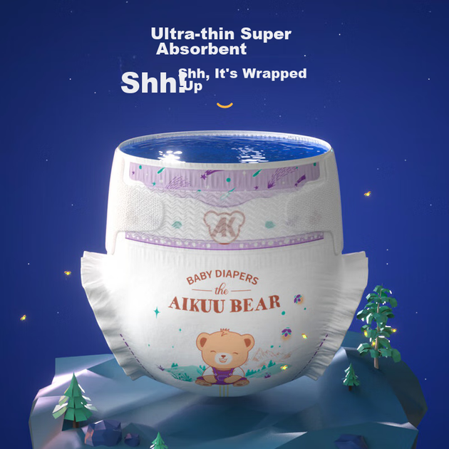 Подгузники-трусики AIKUUBEAR XXXXL ультратонкие дышащие, 54 шт - изображение 5