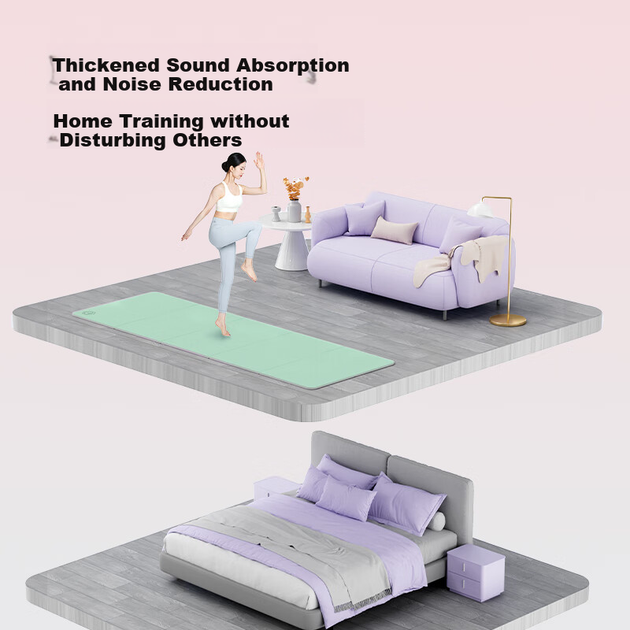 Оригінальний складаний килимок для йоги JD TPE, килимок для сну учнів початкової школи, портативний багатофункціональний килимок для спорту на свіжому повітрі, потовщений зелений колір 8 мм - зображення 4
