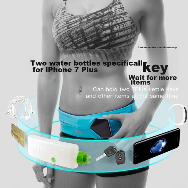 Flipbelt [Класична поясна сумка] Багатофункціональний пояс для бігу на свіжому повітрі для чоловіків та жінок, спорядження для марафону, кишеня для телефону, атомно-жовтий XL - зображення 4
