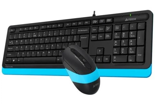 Комплект A4Tech Fstyler Sleek Multimedia Comfort F1010, Black/Blue, клавіатура+миша, USB - зображення 4
