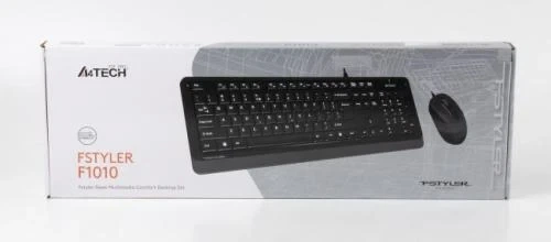Комплект A4Tech Fstyler Sleek Multimedia Comfort F1010, Black/Grey, клавіатура+миша, USB - зображення 5