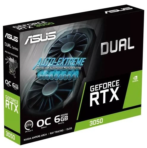 Відеокарта GeForce RTX 3050, Asus, DUAL OC, 6Gb GDDR6 (DUAL-RTX3050-O6G) - Фото 9 Відеокарта GeForce RTX 3050, Asus, DUAL OC, 6Gb GDDR6 (DUAL-RTX3050-O6G) - зображення 9