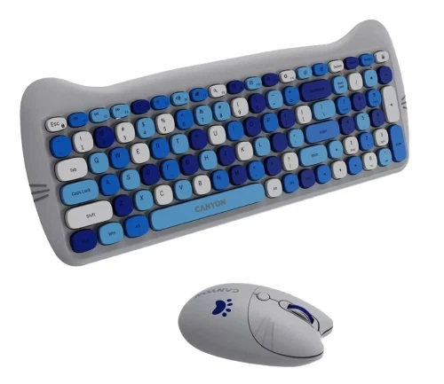 Комплект беспроводной Canyon HSET-W6 "Kitty Edition", Blue (CNS-HSETW6BL) - изображение 2