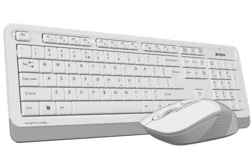 Комплект беспроводной A4tech Fstyler FG1010, White+Grey - Фото 3 Комплект беспроводной A4tech Fstyler FG1010, White+Grey - изображение 3