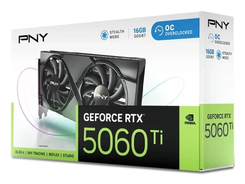 Видеокарта GeForce RTX 5060 Ti, PNY, DUAL OC, 16Gb GDDR7 (VCG5060T16DFXPB1-O) - изображение 6