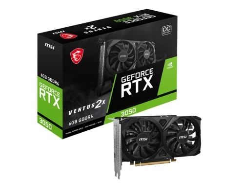 Видеокарта GeForce RTX 3050, MSI, VENTUS 2X E OC, 6Gb GDDR6 (RTX 3050 VENTUS 2X E 6G OC) - Фото 5 Видеокарта GeForce RTX 3050, MSI, VENTUS 2X E OC, 6Gb GDDR6 (RTX 3050 VENTUS 2X E 6G OC) - изображение 5