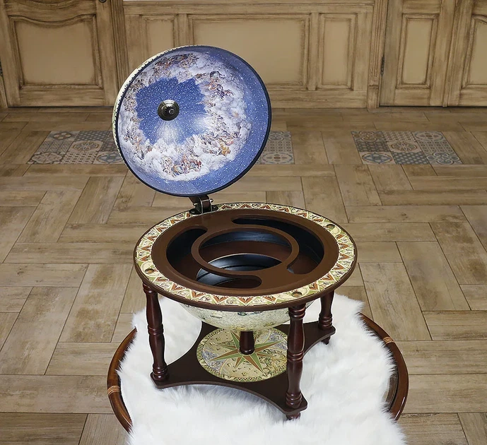 Глобус бар настольный на 4-х ножках Карта мира новый дизайн кремовая сфера 33 см 33006NCG33 Гранд Презент 33006NCG33 - Фото 8 Глобус бар настольный на 4-х ножках Карта мира новый дизайн кремовая сфера 33 см 33006NCG33 Гранд Презент 33006NCG33 - изображение 8