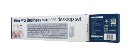 Комплект беспроводной Gembird Slim Pro Business, White (KBS-WPS-01-W-CYRL) - изображение 5